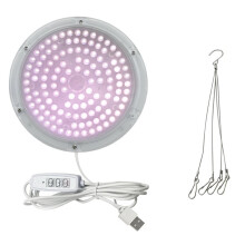 120 Leds Full-Spectrum Growth Lamp 2/4/8-Hour Timing and 4 Brightness Settings for Indoor Hydroponic and Plant White