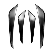 Car Front Bumper Outer Side Splitter Spoiler Canard Trim for 1 Series F20 F21 M Sport 2015-2019 Glossy Black