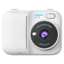 Sofortbildkamera für Kinder mit 3 Rollen Fotopapier, Tragbare Fotokamera, Spielzeug für Schüler, Weiß