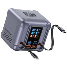 Draagbaar 300W Type C USB-Laadstation met 6 Poorten, Inclusief Oprolbare Kabel voor Thuis en op Reis. USB C-Laadhub met EU-Stekker.