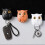 (6pcs) Owl Key Holder Wall Mount Magnetic Automatic Eye Open Close Creative Keychain 1