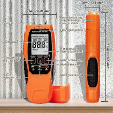 Moisture Meter with Mold Self-Testing and Water Leak Detection for Firewood and Drywall Inspection