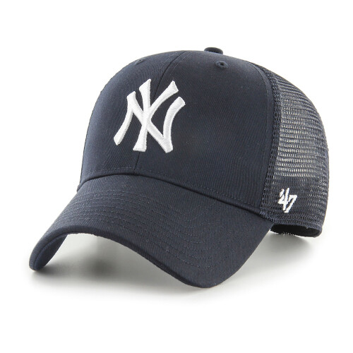 NY Yankees Branson Trucker Snapback Cap Navy White