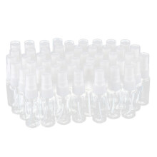 50-Pack Tomma Genomskinliga Plastflaskor med Findimma Sprayflaskor med MikrofiberrengöRingsduk, 20 Ml PåFyllningsbar BehåLlare Perfekt för