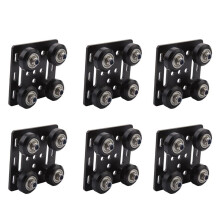6X 3D Printer Accessories for V Slot European Standard 2020 Aluminum Profile Pulley V-Slot Build Gantry Plate
