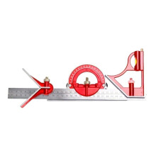 3 in 1 300mm Square Right Angle Ruler Measuring Ruler Multi Combination Protractor Tools Woodworking Tools Red