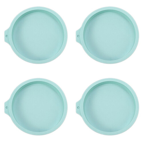 4Pcs Silicone Cake Pan Round Cake Layer Set Silicone Bakeware Mold for Baking Tool Rainbow Cake and Mousse, , 6Inch