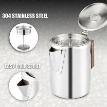 Coffee Percolators Stovetop for Camping, Percolator Coffee Pot Stainless Steel Coffee Maker Camping-Yvan
