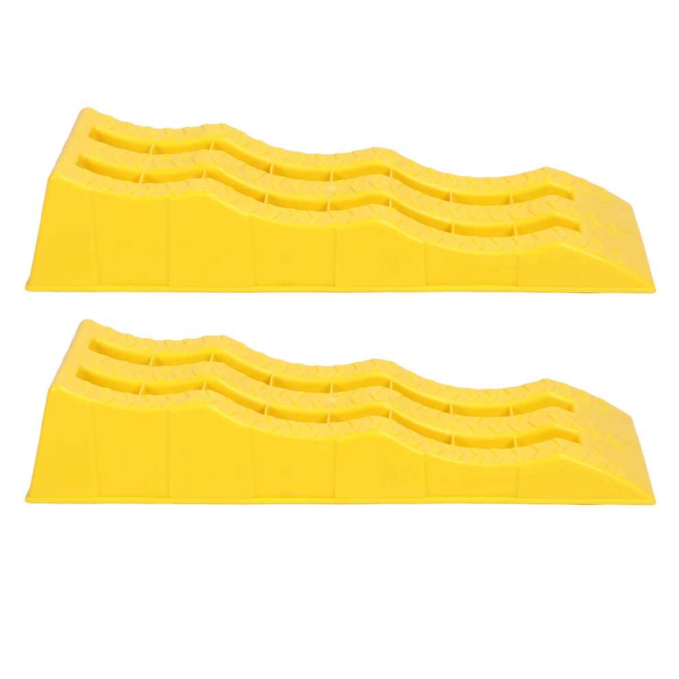 3-Stage Rv Leveling Ramps 1 Pair Yellow 7293282934634