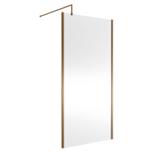 Balterley Framed Wetroom Screen, 1000mm, Brushed Bronze