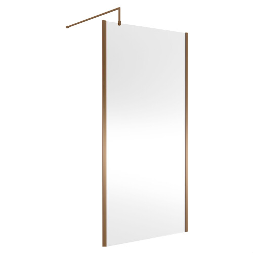 Balterley Balterley Framed Wetroom Screen, 1000mm, Brushed Bronze