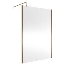 Balterley Framed Wetroom Screen, 1400mm, Brushed Bronze