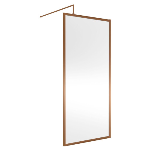 Balterley Balterley Framed Wetroom Screen, 900mm, Brushed Bronze