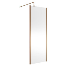 Balterley Framed Wetroom Screen, 760mm, Brushed Bronze