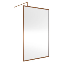 Balterley Framed Wetroom Screen, 1200mm, Brushed Bronze