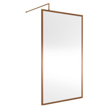 Balterley Framed Wetroom Screen, 1100mm, Brushed Bronze