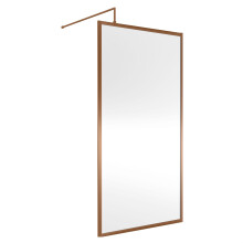 Balterley Framed Wetroom Screen, 1000mm, Brushed Bronze