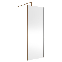 Balterley Framed Wetroom Screen, 800mm, Brushed Bronze