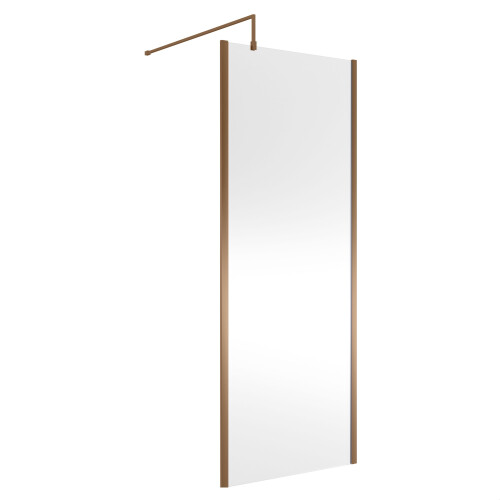 Balterley Balterley Framed Wetroom Screen, 800mm, Brushed Bronze