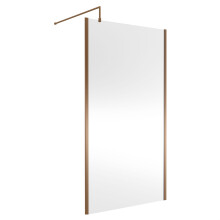Balterley Framed Wetroom Screen, 1100mm, Brushed Bronze