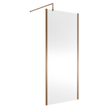 Balterley Framed Wetroom Screen, 900mm, Brushed Bronze