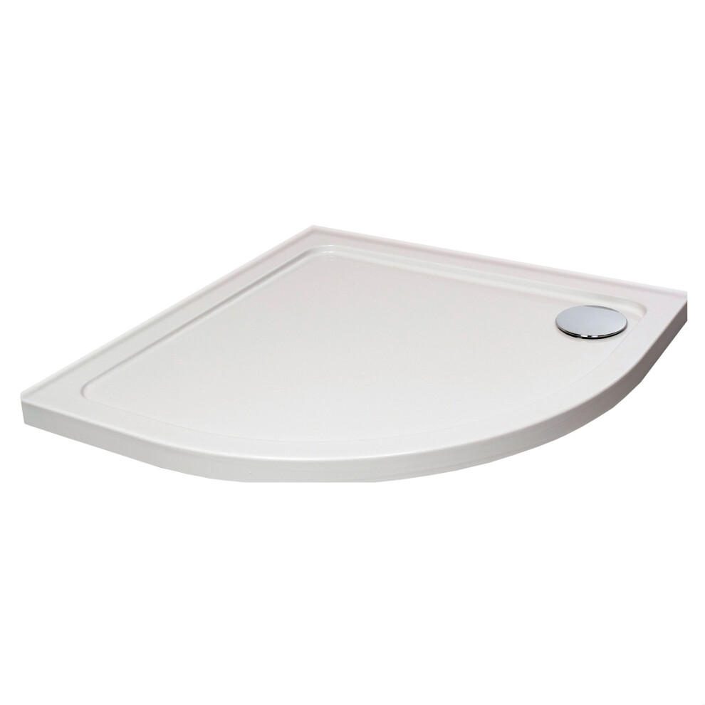 Balterley Quadrant Stone Shower Tray With Corner Waste Position With Upstands - 900 X 900 Mm White