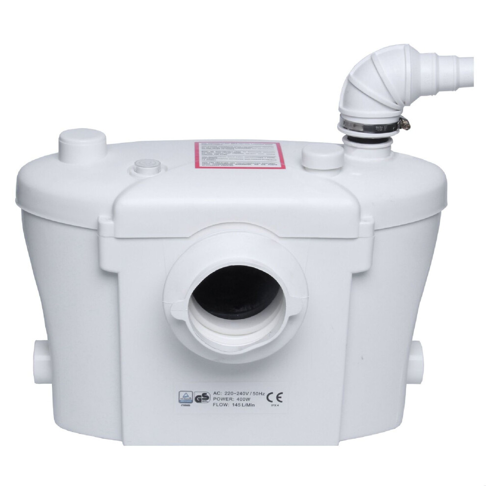 Balterley Bathroom 4 Inlet Macerator Waste Pump System, 400W, 270 X 398 X 230Mm, White