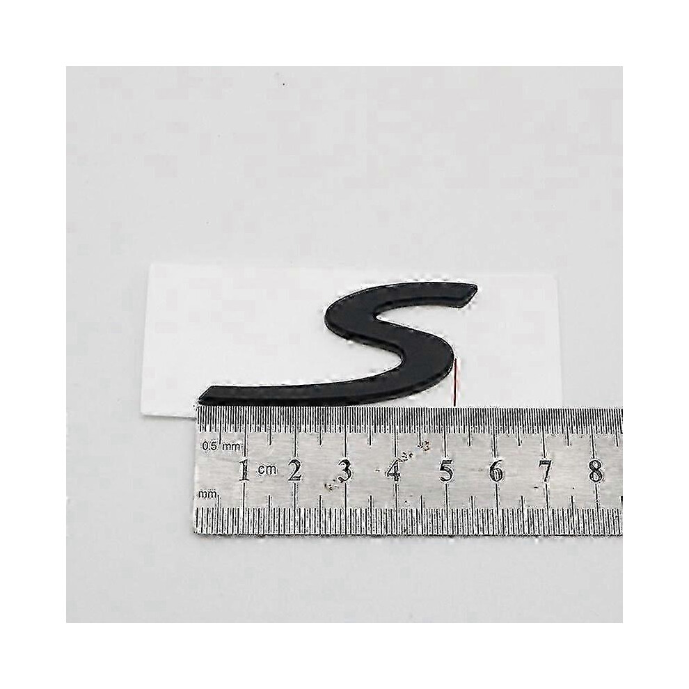 For Cayenne Car Sticker S Letter Logo Rear Trunk Tail Nameplate Badge Emblem Silver/Red/Black 9172296345453