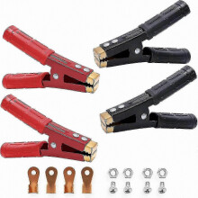 1000A Heavy Duty Car Battery Jumper Cable Clamps, 4PCS Pure Copper Alligator Clamps for Jump Starter Cables