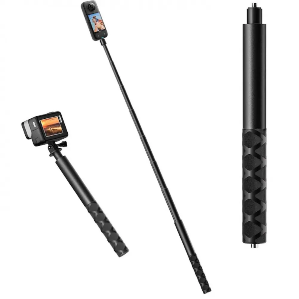 Invisible Selfie Stick Extendable Monopod Pole Extendable Aluminum Selfie Stick With Thread For Insta360 One X2 Dji Osmo Action Gopro Hero Series 768845859602