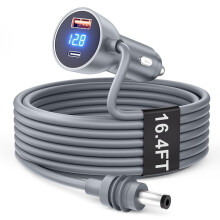 Car Charger Adapter for Starlink with Digital Display 12V 24V Cigarette Lighter Power Cord for Truck Cars 16.4FT