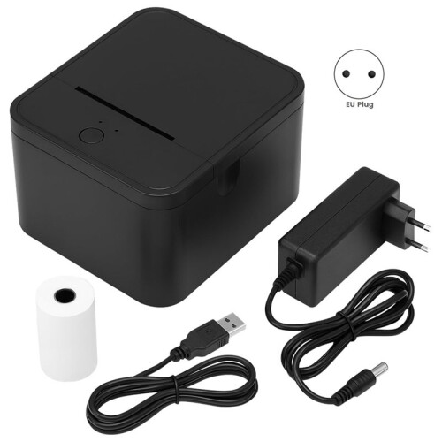 Thermal Receipt Printer,High-Speed 90mm/S,USB/BT Connectivity,ESC/POS Compatible,for Windows//IOS/Android EU Plug 1