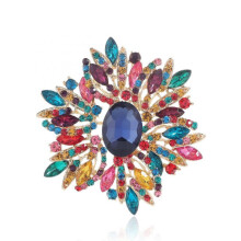 Sunflower Crystal Brooch Pin Rhinestone Scarf Decoration Corsage for Women and , Big Heavy Cloth Pin