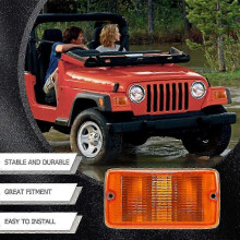 2001-2006 Wrangler (TJ) Turn Signal Lamps with Plastic Lenses - Left and Right Sides - Part Numbers 55156488AB and 55156489AB-Good