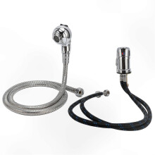 Shampoo Chair Faucet with 70cm Pipe & 120cm Hose, Hot/Cold Water Shower Head for Salon