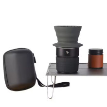 Travelling Hand Brewed Coffee Set,Outdoor Car Camping Cake Shape Silicone Filter Cups, Set Gift