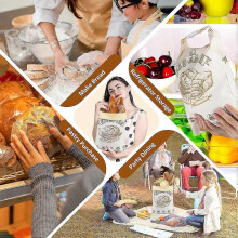 2-Pack Extra Large Beeswax Bags for Bread, Sourdough, Reusable Organic Cotton Storage, Freezer Safe