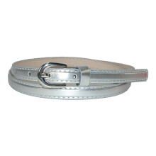 CTM Women's 1/2 Inch Skinny Dress Belt Patent Faux Leather