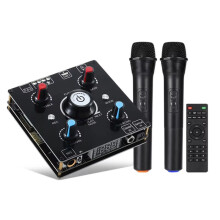 Dual Microphone Karaoke Machine 5.0 Sound Power Amplifier Integrated Amp & U-Disk Player Home Audio Subwoofer
