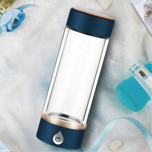 420ML Water Cup Transparent USB Rechargeable Rapid Electrolysis Hydrogen-rich Hydrogen Water Bottle Water Ionizer Machine Hydrogen Water Bottle Genera