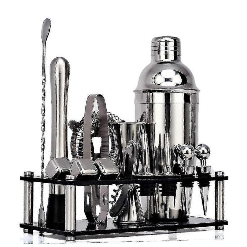 16 Pcs Shaker Set Jigr Ng Spoon Tong Barware -b
