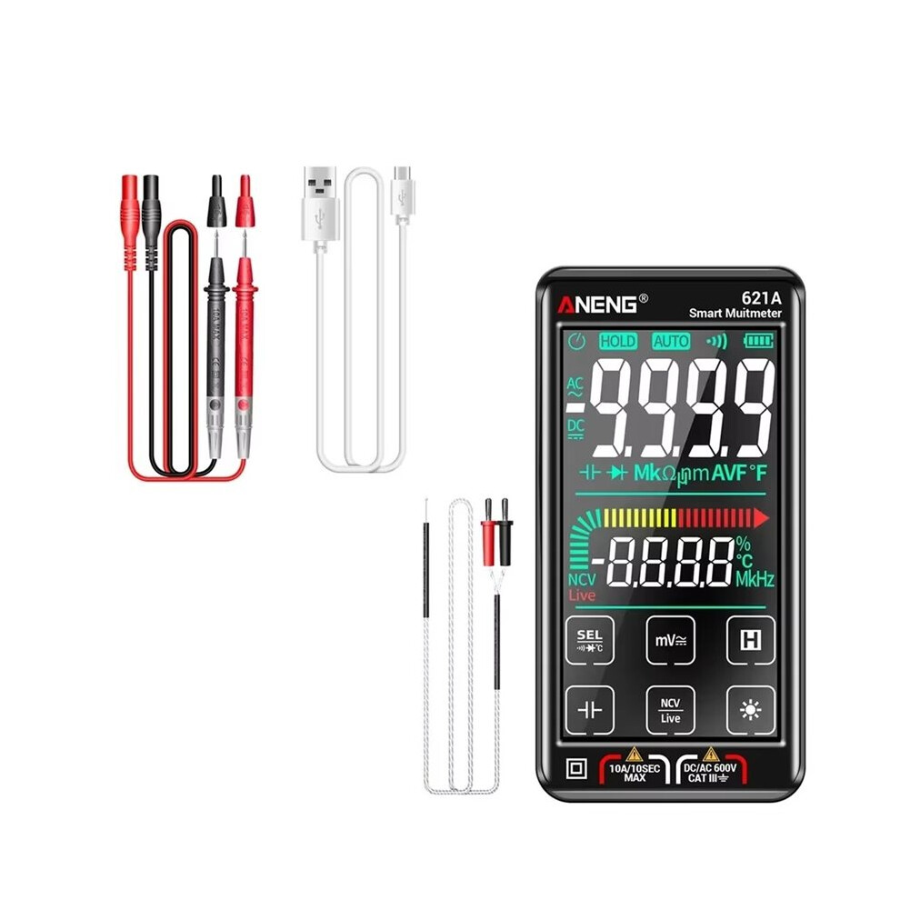 Aneng 621A Digital Multimeter Acfor Voltage Current Tester 6000 Counts Temperature Capacitance Resistance Frequency 4711226520703