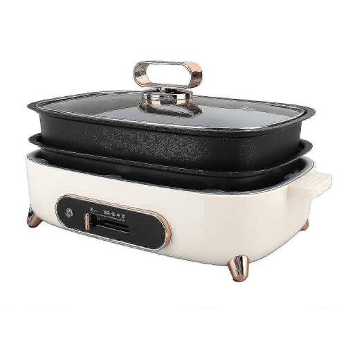 Electric Skillet with Removable Pan 1200W Adjustable Temperature Nonstick