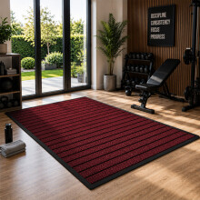 (80x150cm, Burgundy) Heavy Duty PVC Rubber Mat Non-Slip Waterproof Indoor Outdoor Floor Mat Garage Gym