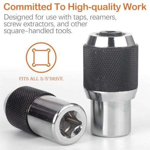 2PCS Tap Socket Set, Extraction Tool with Adjustable , Suitable for Taps, Reamers, Screw Extractors 2