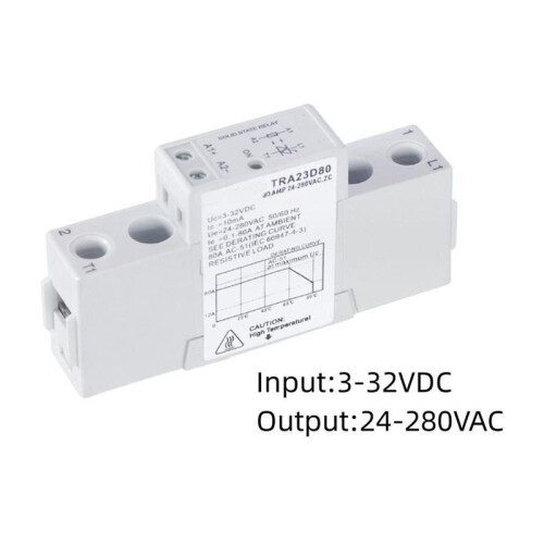 80A for  Semiconductor Solid State Relay 24VDC Input Output 42-480VAC Voltage SSR Relay Module & Board for  AC