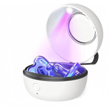 Portable Pacifier, UV Pacifier Sterilizer Box, Rechargeable  Box, Highly Effective Cleaning in 3 Minutes.
