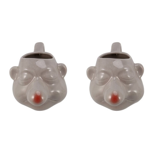 2X Cermic  Nose Egg Divider Cartoon Egg Yolk Separators Handle Filter Baking Tool Egg Holder for Kitchen