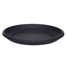 30cm Gunmetal Milano Planter Saucer Drip Tray Round Water Drain Garden Plastic
