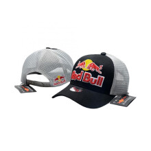 (Black White) Racing Red Bull Baseball Cap Unisex Round Top Sun Protect Outdoor Casual Hat